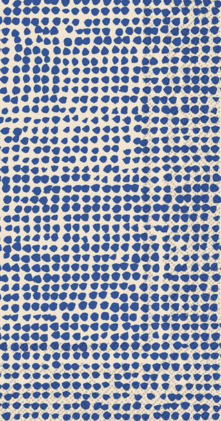 IHR Ideal Home Range Dinner Napkins Marimekko Disposable 3-Ply Paper Hand Towels, 8.5" x 4.5", Orkanen (Linen & Blue), 16-Count