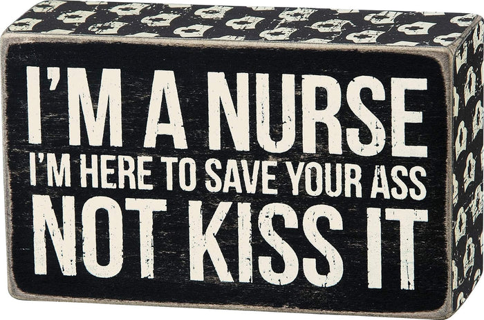 Primitives by Kathy Box Sign 5-Inch by 3-Inch I'm A Nurse