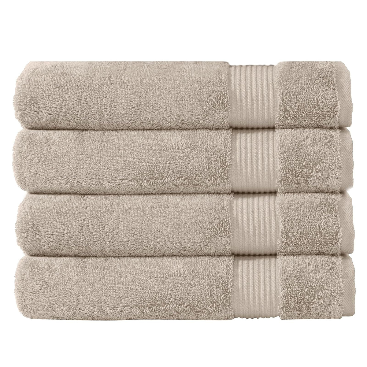 Classic Turkish Towels Towel, Bath Towels - 4 Piece Set, Beige