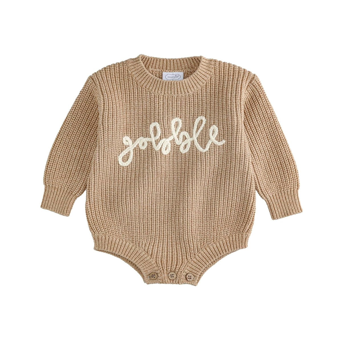 Mud Pie Sweater, Khaki, Kids Thanksgiving Gobble Sweater Bubble