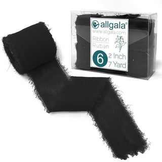 allgala Decorative Ribbon Trim, 6 Roll 2"x7yd, Black