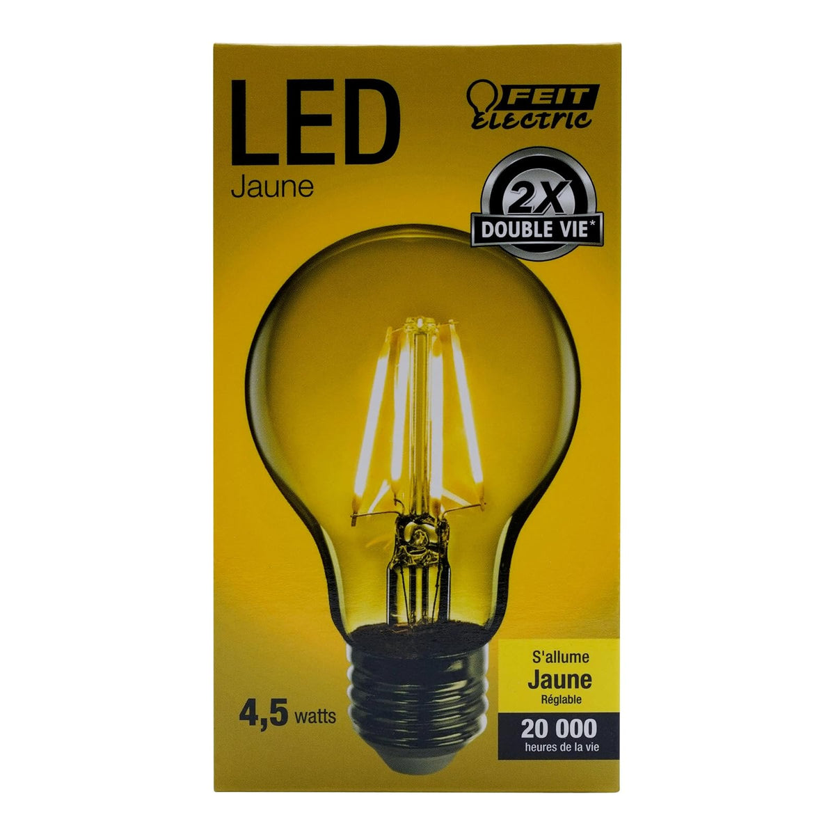 Feit Electric Light Bulb, 1 Count (Pack of 1), Yellow