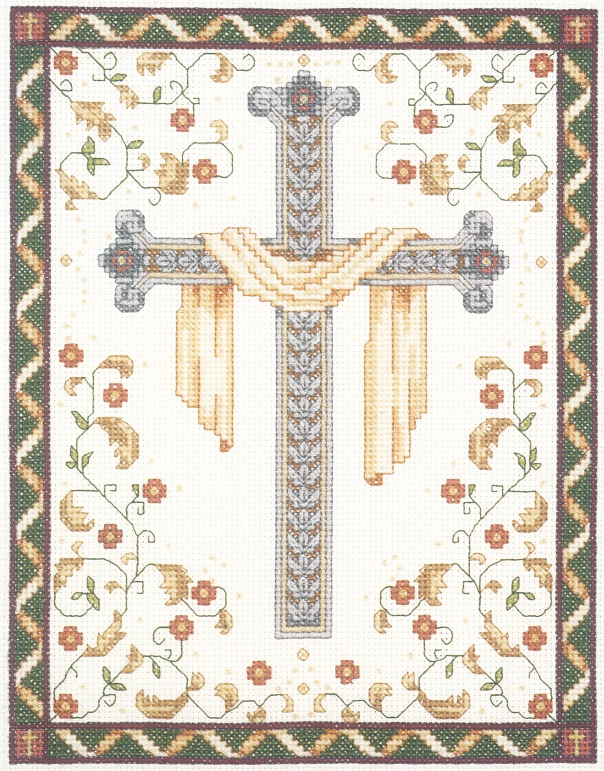 Design Works Crafts Janlynn 10235 His Cross Counted Cross Stitch Kit-8"X10" 14 Count