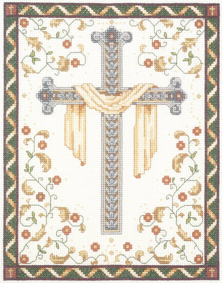 Design Works Crafts Janlynn 10235 His Cross Counted Cross Stitch Kit-8"X10" 14 Count