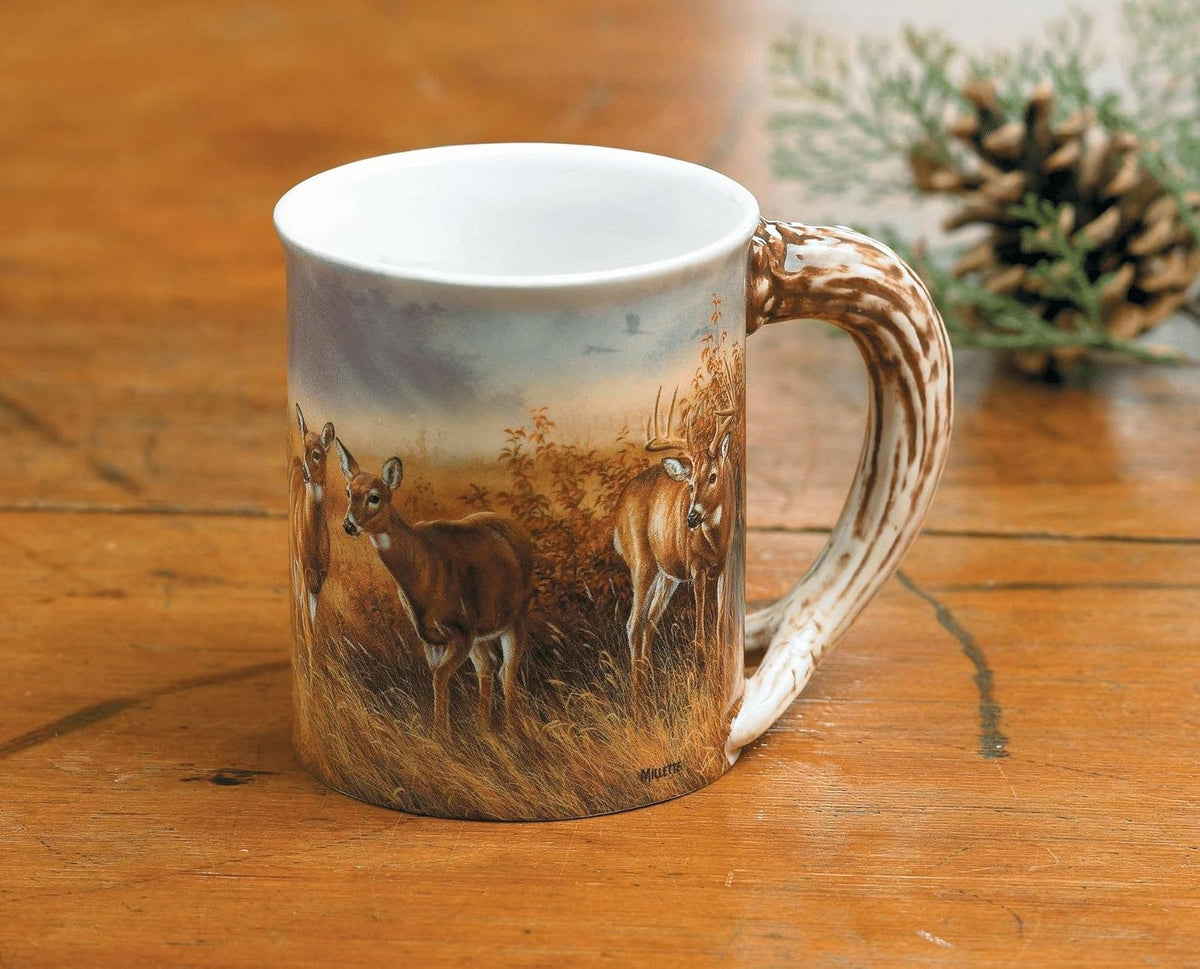 Wild Wings(WI) Deer Sculpted Mug by Rosemary Millette