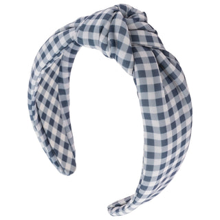 Karma Hairband, 1 Count (Pack of 1), Gray Gingham
