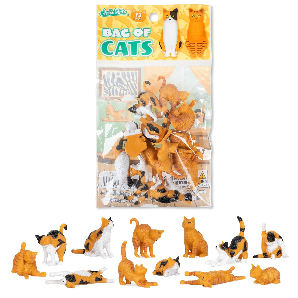 Accoutrements Toy Figure, 1/2" to 1-1/4 inches, Orange