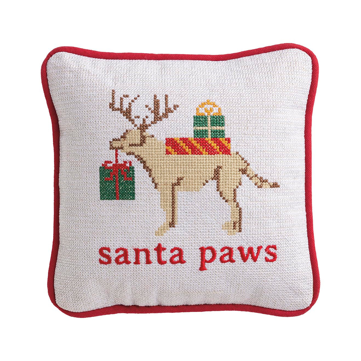 Mud Pie Pillow, 8" x 8", White
