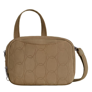 Travelon Handbag, 9”W X 6.25”H X 2.75”D, Latte