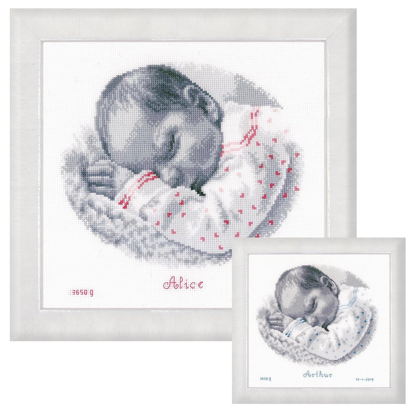 VERVACO (3PL) Cross Stitch, Sleeping Baby (14 Count)