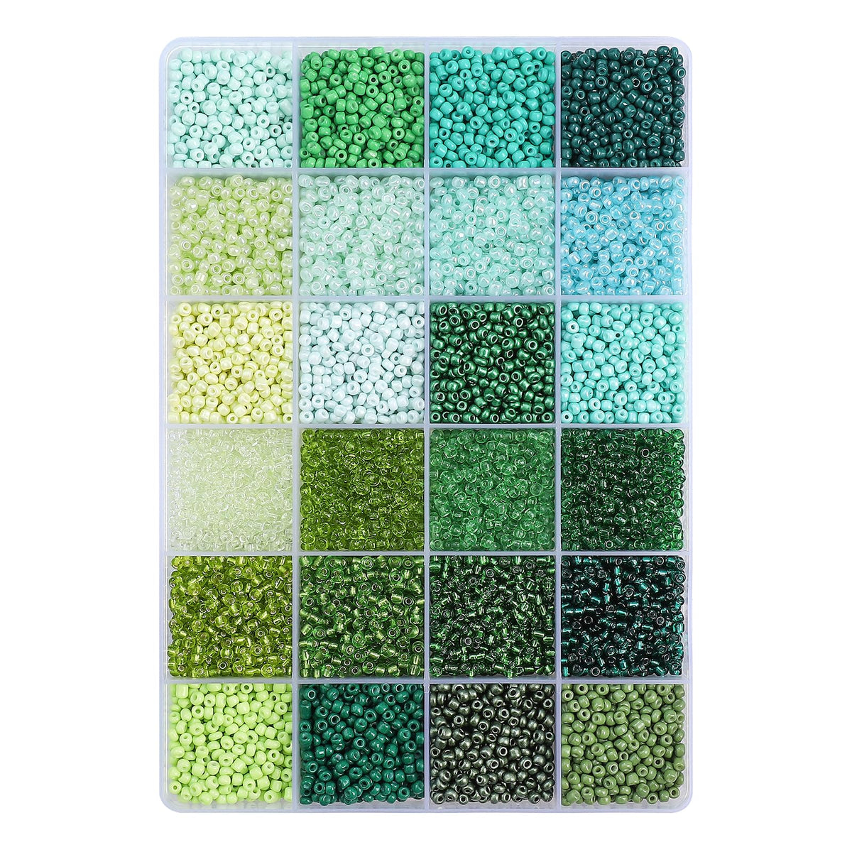 John Bead Craft Bead, 8/0, Green Fields