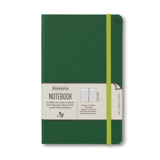 IF Bookaroo Notebook, Journal - Forest Green, Classic Ruled Notebook, Hard Cover with Soft PU, (A5) 21.5 x 13.5cm, 192 Pages, 43215