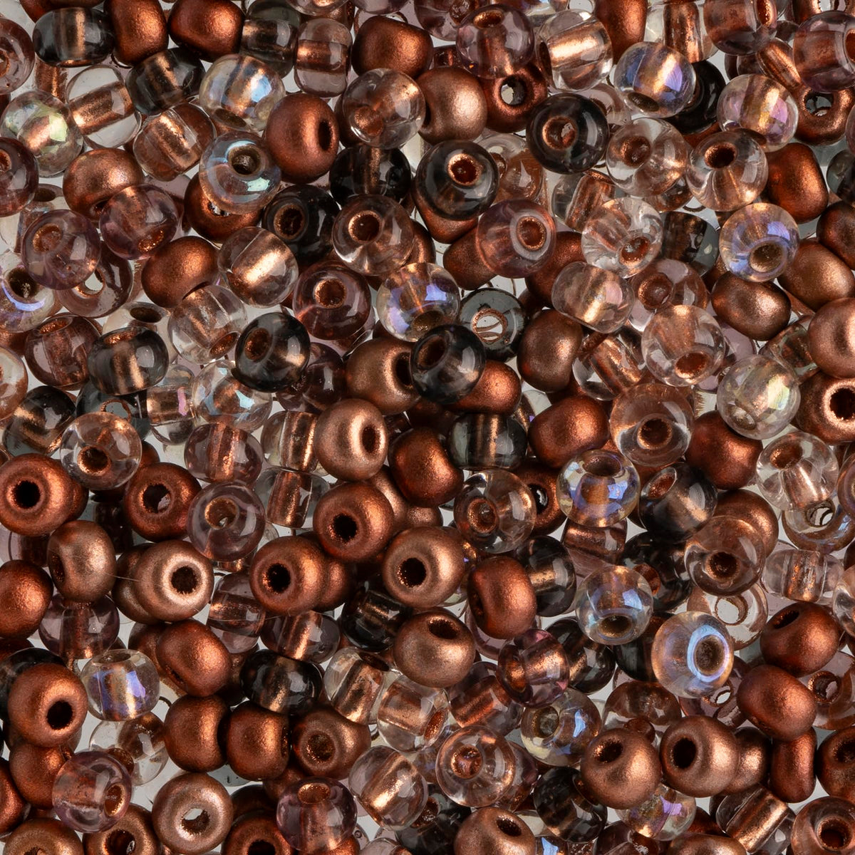John Bead Czech Glass Seed Beads 6/0 (100g) Copper Mega Mix Beads for DIY Art Crafts Jewelry Bracelets Necklaces Earrings Making