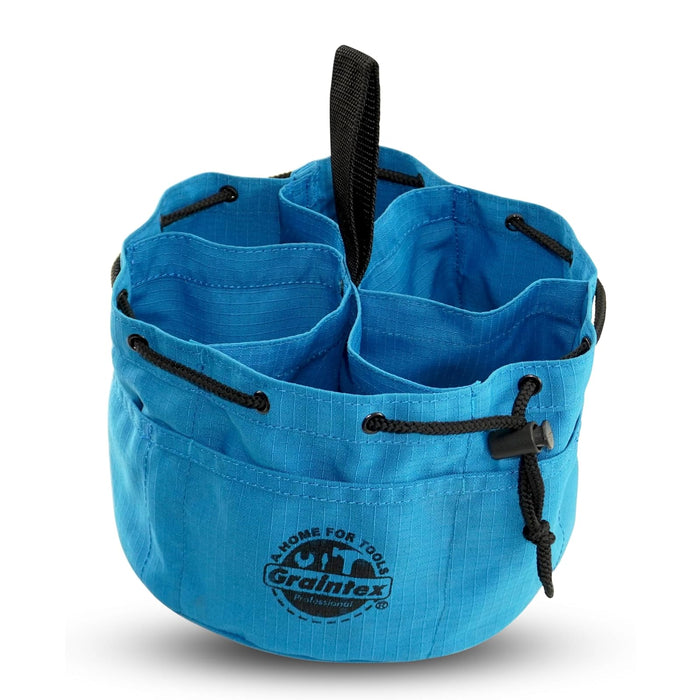Graintex GB2892 Grab Bag Blue Color Rip-stop Canvas 18 Pockets Drawstring Closure