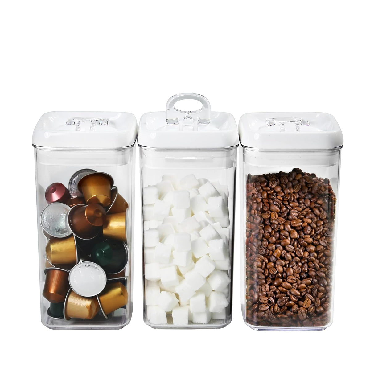 Felli Food Storage Container, 6-inches Height, White