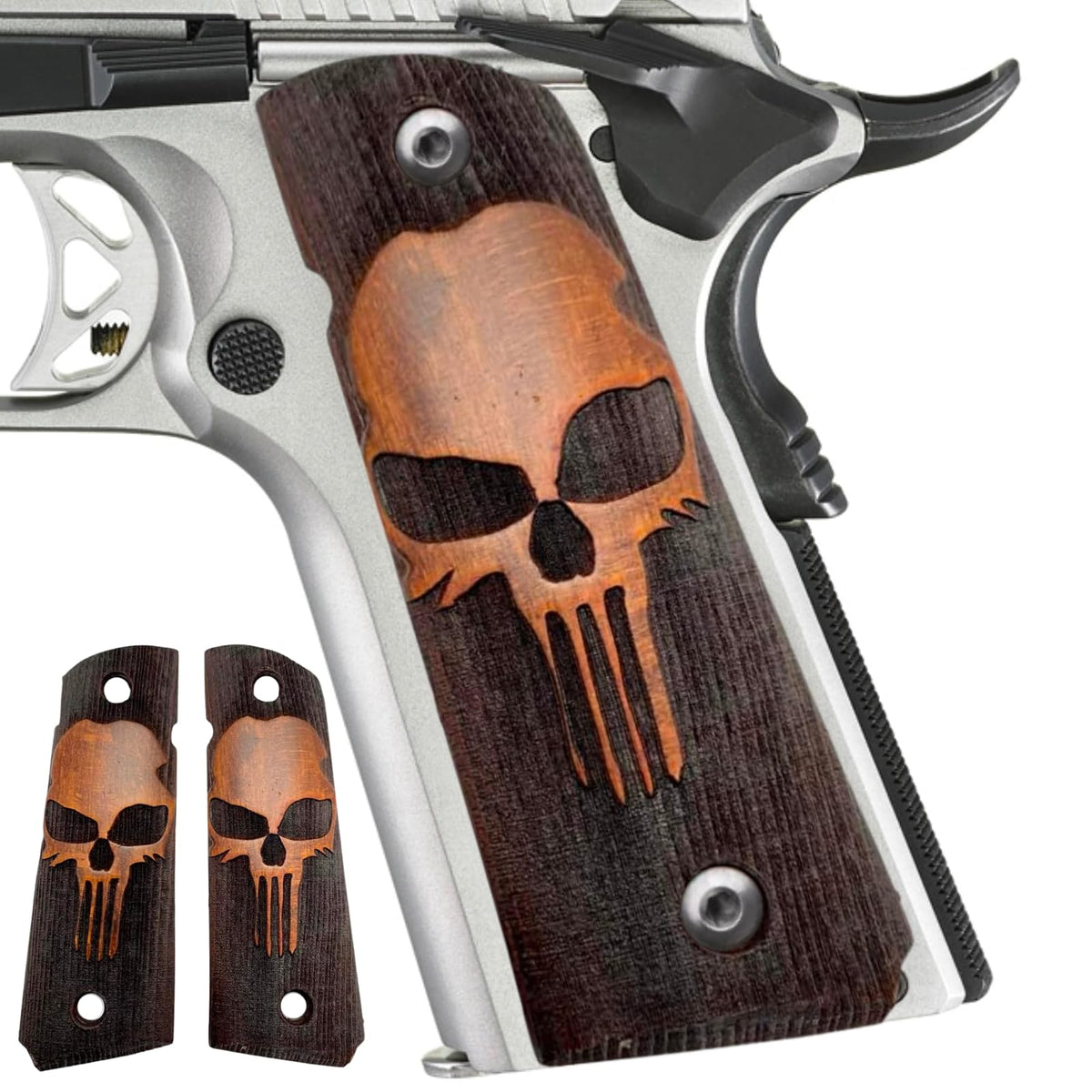 Zib Grips Gun Grip, Brown, Punisher Elegance Brown