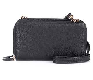 JYS Enterprise Julia Buxton Pebble RFID Ultimate Double Zip Organizer® Black