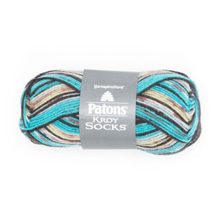 Patons Yarn, 50 g/1.75 oz, 152 meters/166 yards, Turquoise Jacquard