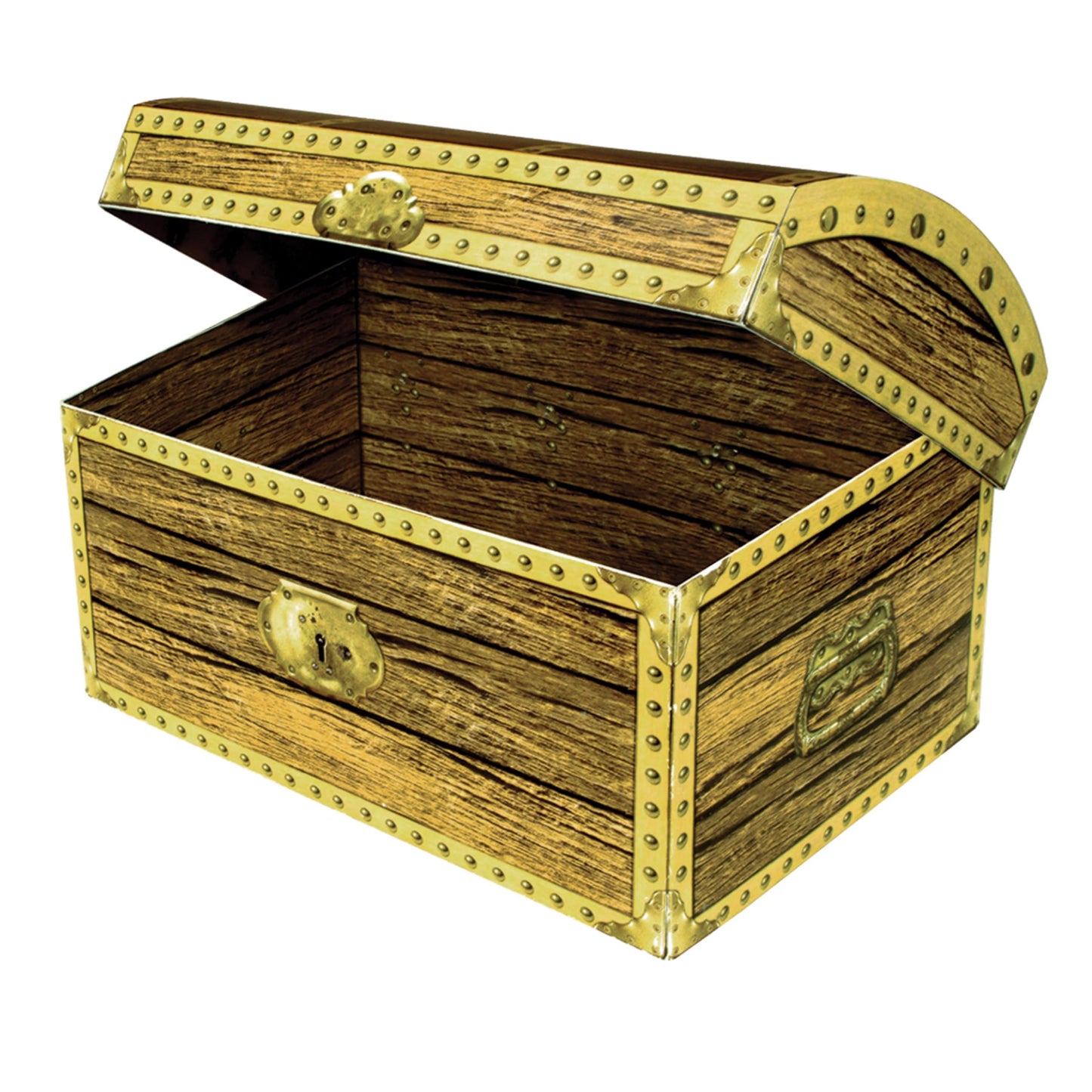 Beistle 8 Inch Treasure Chest Treat Box, Pirate Party Decor
