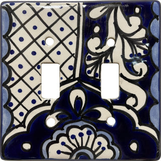 Fine Crafts Imports Wall Plate, Ceramic, Double Toggle Traditional