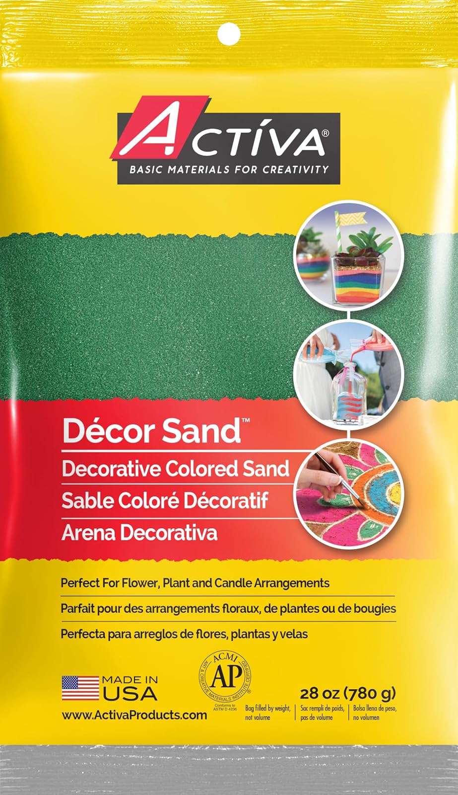 ACTVA Products Decor Sand, 28oz - Forest Green