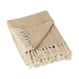 DII Rustic Farmhouse Cotton Chevron Blanket Throw with Fringe for Chair, Couch, Picnic, Camping, Beach, & Everyday Use, 50 x 60 - Urban Chevron Stone