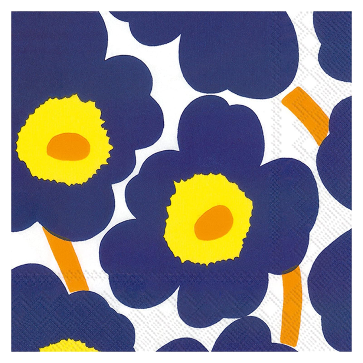 ihr SINCE 1977 Disposable Napkin, 6.5" x 6.5", Unikko Dark Blue