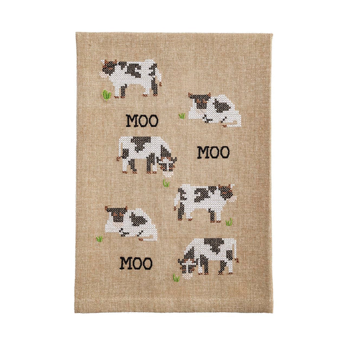 Mud Pie Towel, 14" x 21", Cow