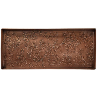 Home Furnishings By Larry Traverso Tray, 30" x 13" x 2", Poppies Design, Antique