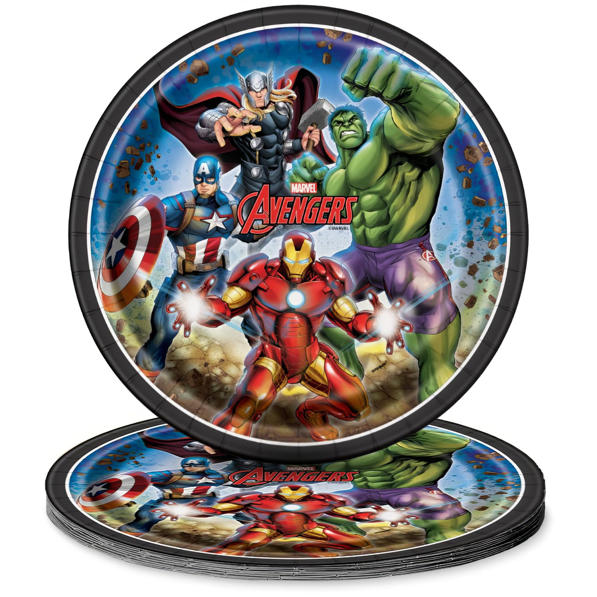 Unique Dishware Plate, 9", Multicolor 8 Pcs