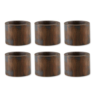 DII Napkin Ring, Large Set, Black Rub Finish