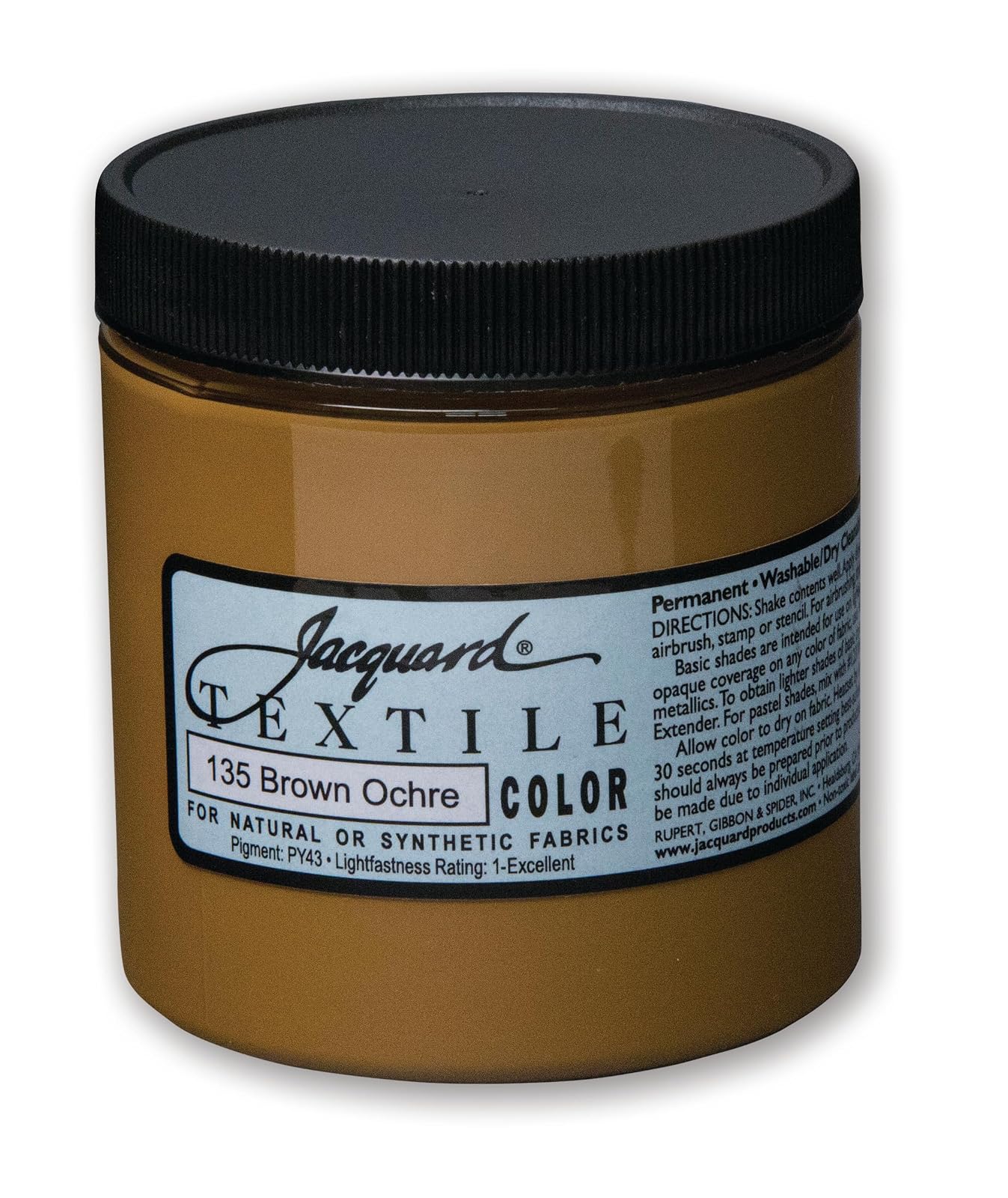 Jacquard Textile Color Fabric Paint 8Oz-Brown Ochre