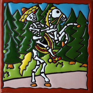 Fine Crafts Imports Tile, Clay, Horse Rider