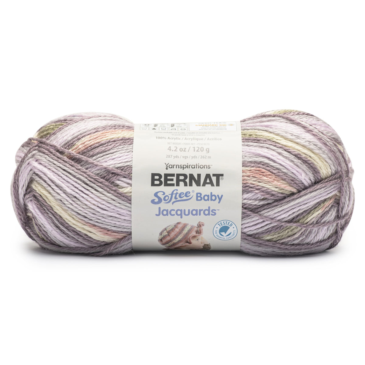 Bernat Softee Baby Jacquards Yarn - Clearance Shades, Lavender Tea