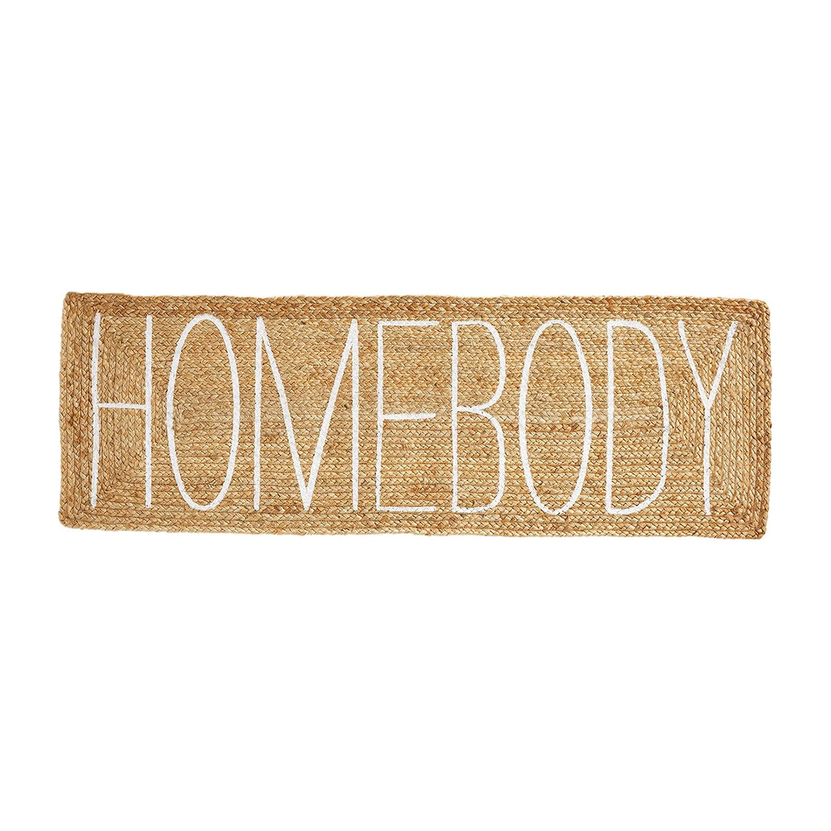Mud Pie Jute Doormat, Homebody, 17" x 51"