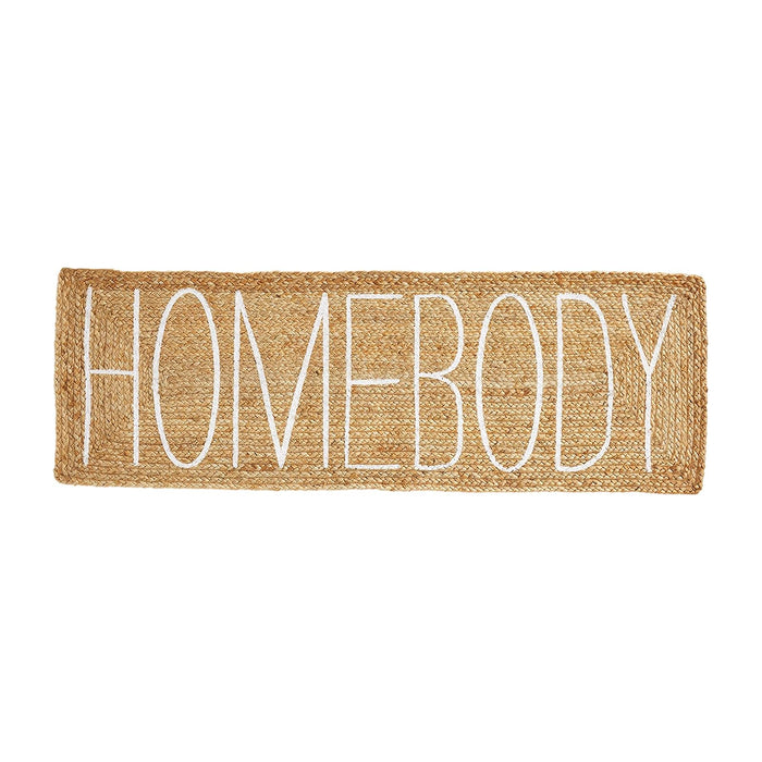 Mud Pie Jute Doormat, Homebody, 17" x 51"