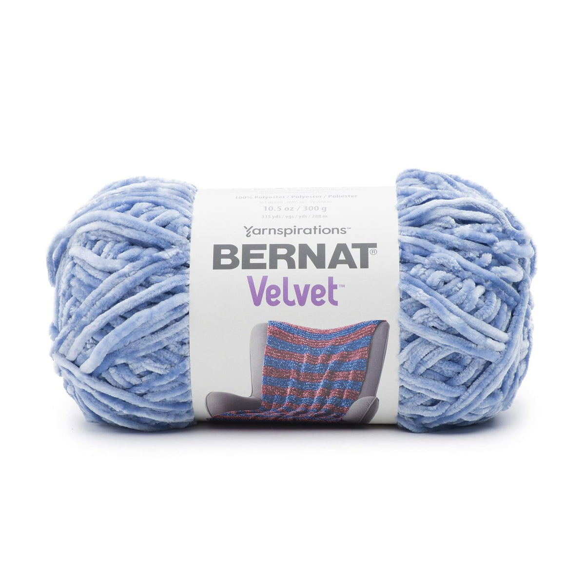 Spinrite Yarns (CA) Bernat Velvet Yarn, 10.5 oz, 1 Ball, Smokey Blue