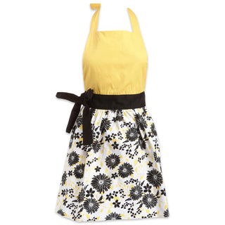 DII Apron, One Size Fits Most, Black Daisy