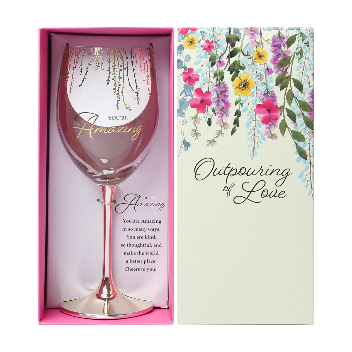 Pavilion Gift Company Drinking Cup, 19 Ounces, Clear, Gold