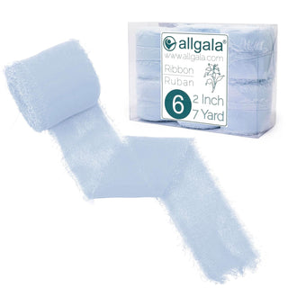 allgala Decorative Ribbon Trim, 6 Roll 2"x7yd, Light Blue