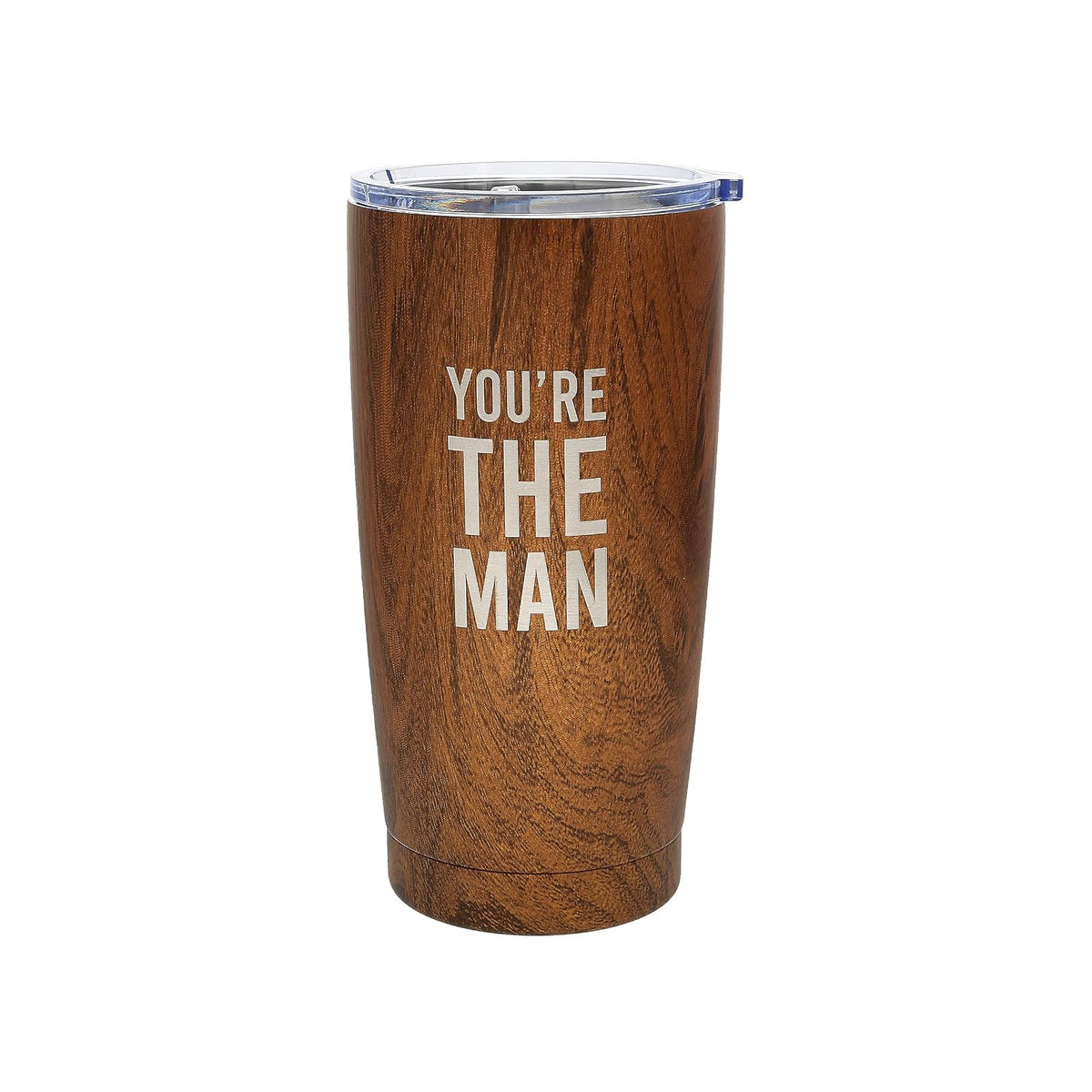 Pavilion Gift Company Drinking Cup, 20 Ounces, Brown, Silver