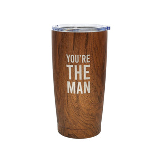 Pavilion Gift Company Drinking Cup, 20 Ounces, Brown, Silver