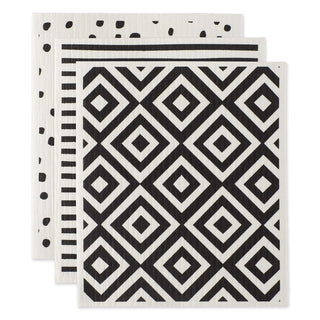 DII Towel, 7.75 x 6.75", Black & White