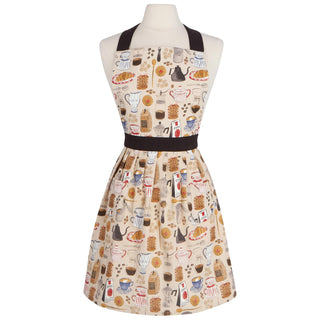 Now Designs Apron, W28 x L29 in, Coffee Break