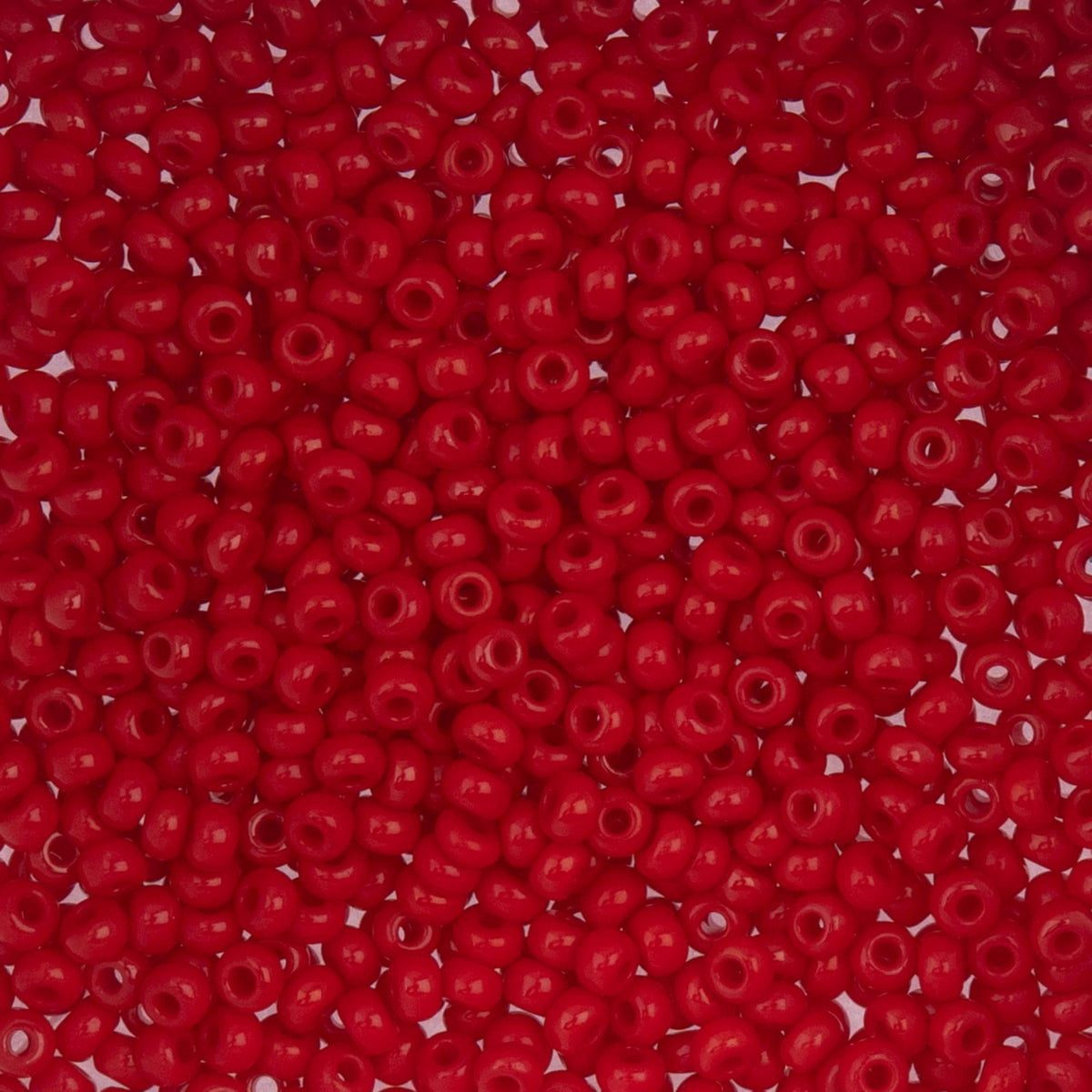 John Bead Craft Bead, 8/0 (3mm), Opaque Medium Red