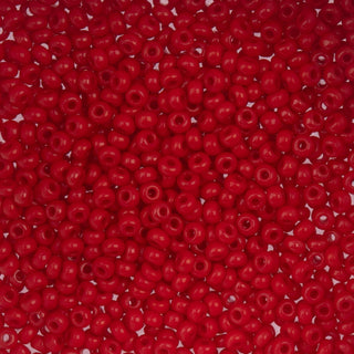 John Bead Craft Bead, 8/0 (3mm), Opaque Medium Red