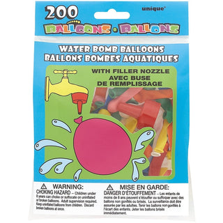 Unique Balloon, 200 Count (Pack of 1), Multicolor