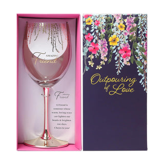 Pavilion Gift Company Drinking Cup, 19 Ounces, Clear, Gold