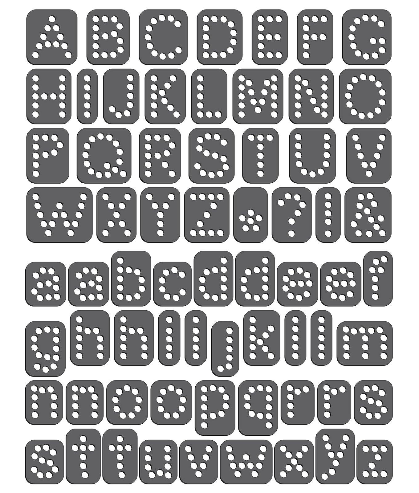 Rhinestone Genie Font-Arial 1 inch Magnetic Rhinestone Template, Black