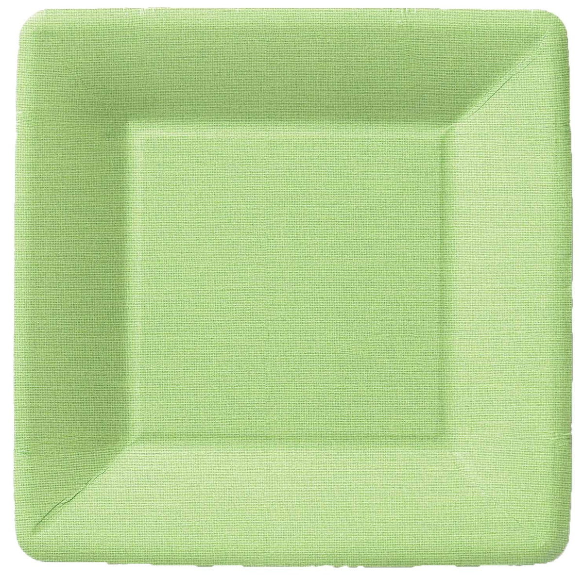 Boston International Ideal Home Range IHR Square Disposable Dessert Paper Plates, 7-Inches, Classic Linen Green